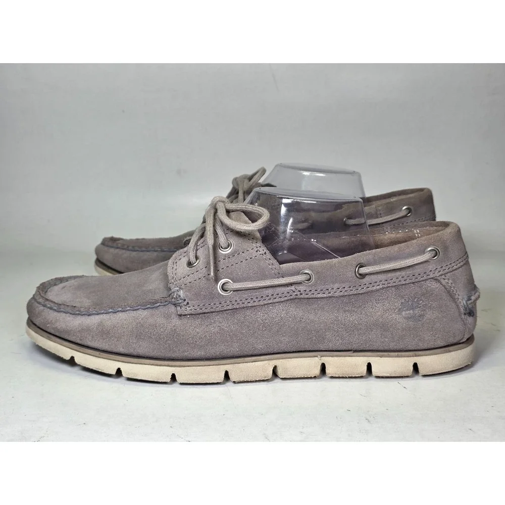 Timberland SensorFlex Men's Loafers Size 11 Gray Suede Boat Deck Casual Shoes